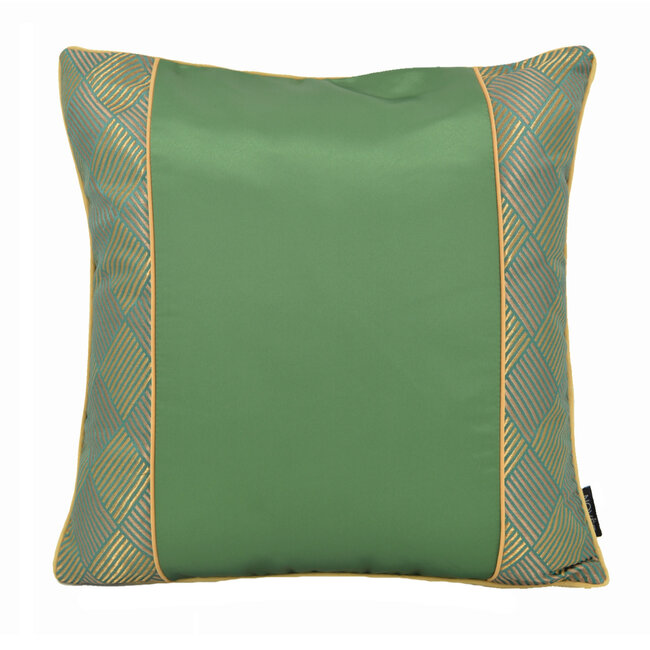 Sierkussen Luxury Green / Gold | 45 x 45 cm | Jacquard / Polyester