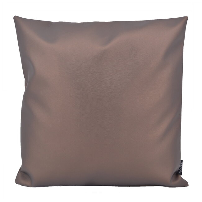 Sierkussen Metallic Matte Bronze | 45 x 45 cm | PU Leder