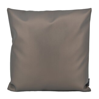 NOVÉE Sierkussen Metallic Matte Brown | 45 x 45 cm | PU Leder