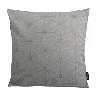 Gek op kussens! Sierkussen Nadal Grey/Gold | 45 x 45 cm | Katoen/Polyester