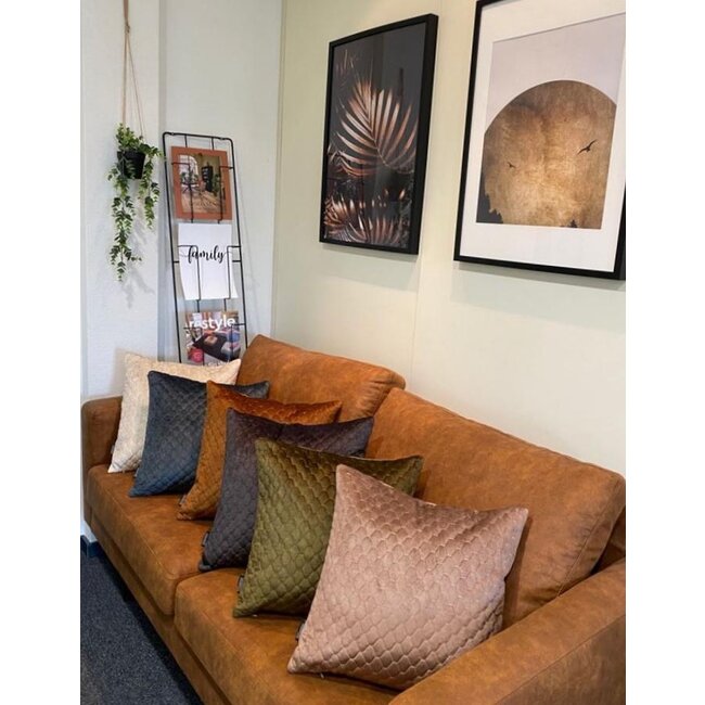 Sierkussen Nera Velvet Brown | 45 x 45 cm | Polyester