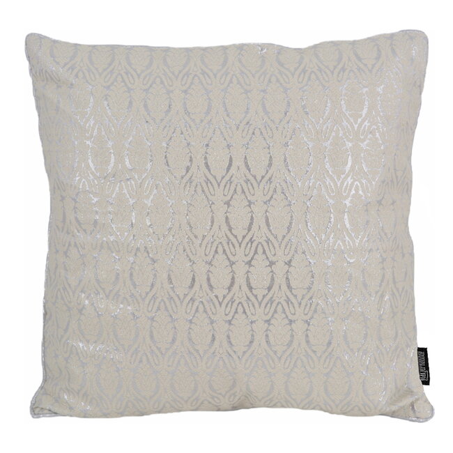 Sierkussen Oona White / Silver | 45 x 45 cm | Polyester