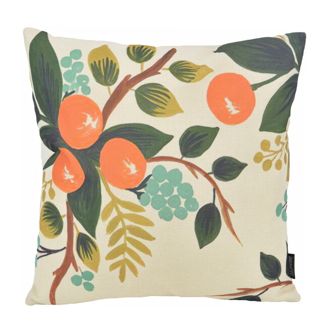 Sierkussen Orange Clementine Retro | 45 x 45 cm | Katoen/Linnen