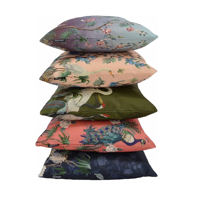 Sierkussen Peacock & Birds | 45 x 45 cm | Katoen/Linnen