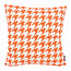 Gek op kussens! Sierkussen Pied-de-Poule Oranje - Outdoor | 45 x 45 cm | Katoen/Polyester