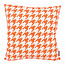 Sierkussen Pied-de-Poule Oranje - Outdoor | 45 x 45 cm | Katoen/Polyester