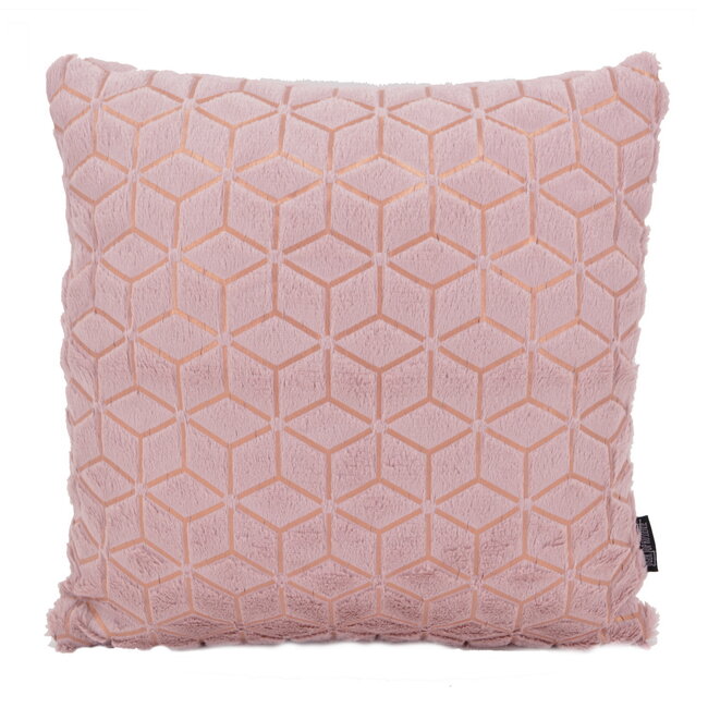 Sierkussen Pink/Gold Geometric | 45 x 45 cm | Polyester