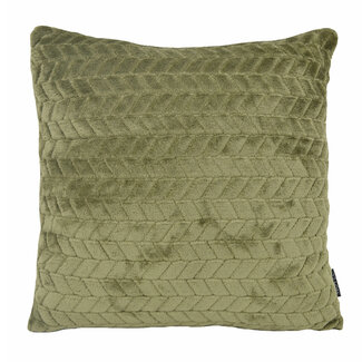 NOVÉE Sierkussen Pluche Olive | 45 x 45 cm | Polyester