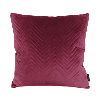 Sierkussen Red Velvet Chevron | 45 x 45 cm | Velvet/Polyester