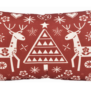 Sierkussen Reindeer Print  | 30 x 50 cm | Katoen/Linnen