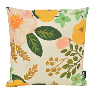 Sierkussen Retro Flower Cleo | 45 x 45 cm | Katoen/Linnen