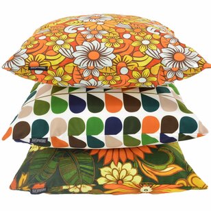 Sierkussen Retro Lou Flowers | 45 x 45 cm | Katoen/Polyester