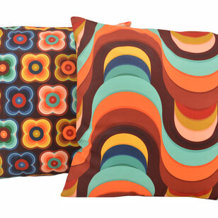 Sierkussen Retro Style #5 | 45 x 45 cm | Katoen/Polyester