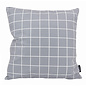 Sierkussen Vierkantjes Grijs/Wit | 45 x 45 cm | Katoen/Polyester