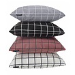Sierkussen Vierkantjes Grijs/Wit | 45 x 45 cm | Katoen/Polyester