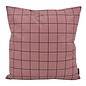 Sierkussen Vierkantjes Roze/Zwart | 45 x 45 cm | Katoen/Polyester