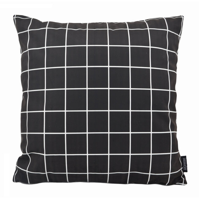 Sierkussen Vierkantjes Zwart/Wit | 45 x 45 cm | Katoen/Polyester