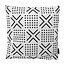 Sierkussen Senza Black/White #2 | 45 x 45 cm | Katoen/Polyester