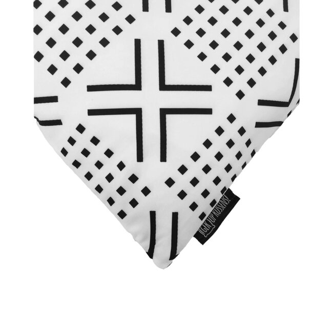 Sierkussen Senza Black/White #2 | 45 x 45 cm | Katoen/Polyester