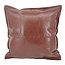 Sierkussen Shiny Leather Bordeauxrood | 45 x 45 cm | PU Leder