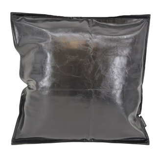 Gek op kussens! Sierkussen Shiny Leather Zwart | 45 x 45 cm | PU Leder