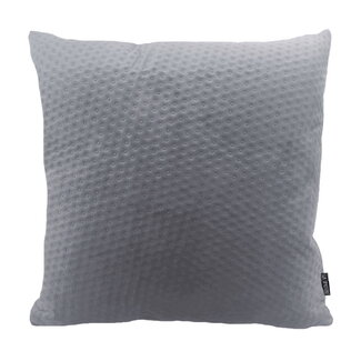 Gek op kussens! Sierkussen Silver Grey Button Velvet | 45 x 45 cm | Velvet/Polyester