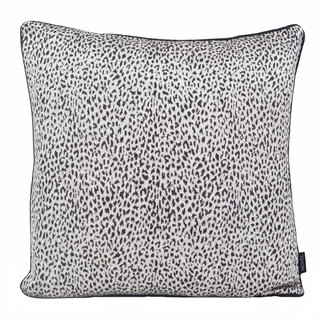 NOVÉE Sierkussen Silver Leopard | 45 x 45 cm | Jacquard/Polyester