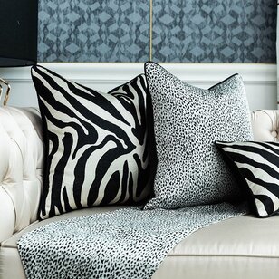Sierkussen Silver Leopard | 45 x 45 cm | Jacquard/Polyester