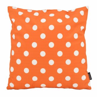 Gek op kussens! Sierkussen Stippen Oranje/Wit | 45 x 45 cm | Katoen/Polyester
