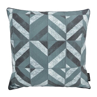 Gek op kussens! Sierkussen Stripe Patchwork #4 | 45 x 45 cm | PU Leder