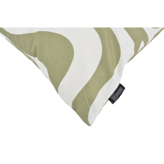 Sierkussen Swirl Abstract Army | 45 x 45 cm | Katoen/Polyester