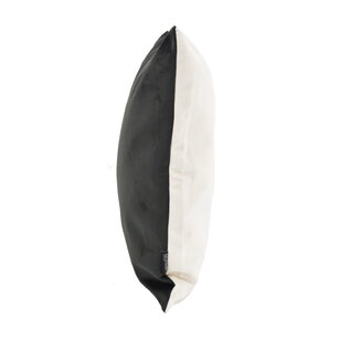 Sierkussen Velvet 2 Tone - Black / Cream | 45 x 45 cm | Velvet/Polyester