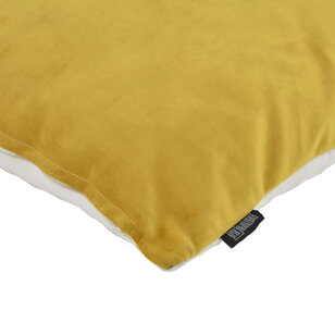 Sierkussen Velvet 2 Tone - Cream / Yellow | 45 x 45 cm | Velvet/Polyester