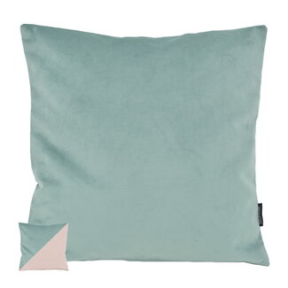 Gek op kussens! Sierkussen Velvet 2 Tone - Green / Pink | 45 x 45 cm | Velvet/Polyester