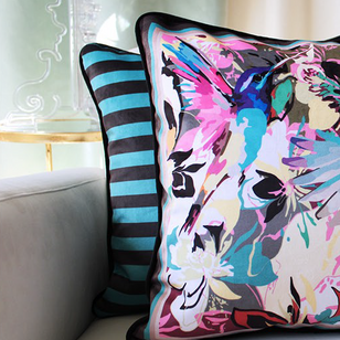 Sierkussen Velvet Artistic Birds | 45 x 45 cm | Polyester