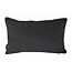 Sierkussen Velvet Black Flower | 30 x 50 cm | Velvet/Polyester