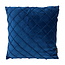 Gek op kussens! Sierkussen Velvet Cross Donkerblauw | 45 x 45 cm | Velvet/Polyester