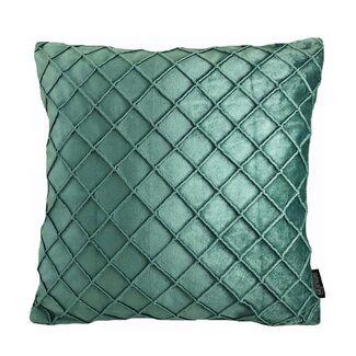 Gek op kussens! Sierkussen Velvet Cross Groen | 45 x 45 cm | Velvet/Polyester