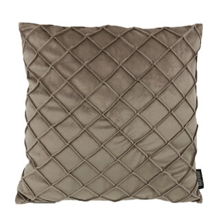 Gek op kussens! Sierkussen Velvet Cross Taupe | 45 x 45 cm | Velvet/Polyester