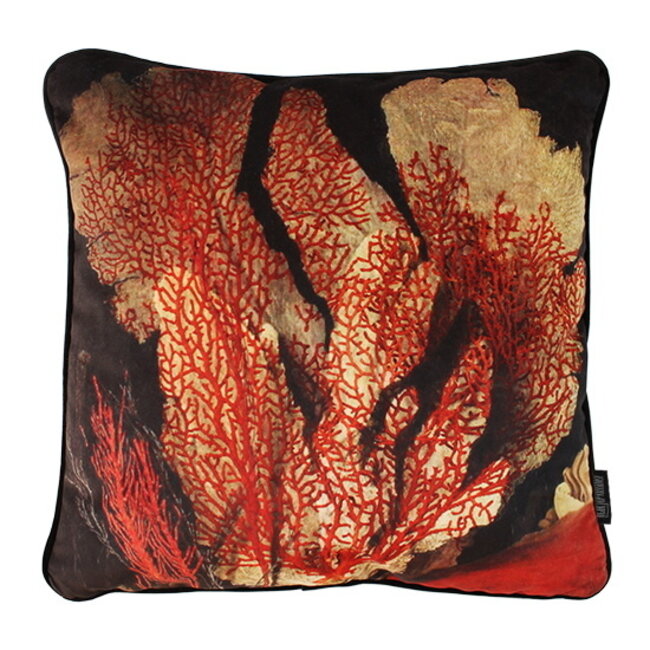 Sierkussen Velvet Dark Coral | 45 x 45 cm | Velvet/Polyester