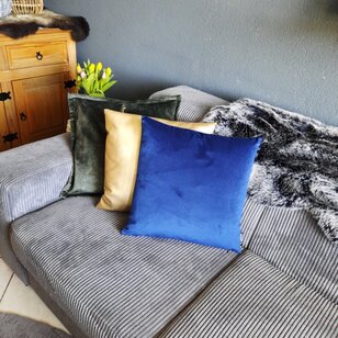 Sierkussen Velvet Donkerblauw | 45 x 45 cm | Velvet/Polyester