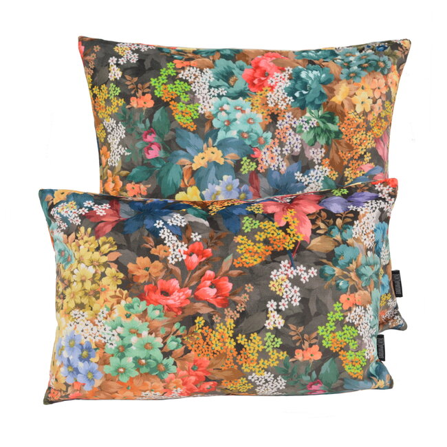 Sierkussen Velvet Flowers 2 Long | 30 x 50 cm | Velvet/Polyester
