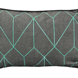 Sierkussen Velvet Graphic Green | 30 x 50 cm | Velvet/Polyester