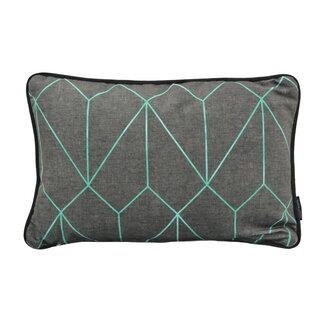 Gek op kussens! Sierkussen Velvet Graphic Green | 30 x 50 cm | Velvet/Polyester