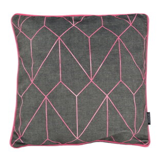 Sierkussen Velvet Graphic Pink | 45 x 45 cm | Velvet/Polyester
