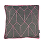 Sierkussen Velvet Graphic Pink | 45 x 45 cm | Velvet/Polyester