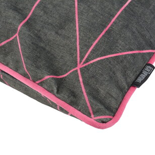 Sierkussen Velvet Graphic Pink | 45 x 45 cm | Velvet/Polyester