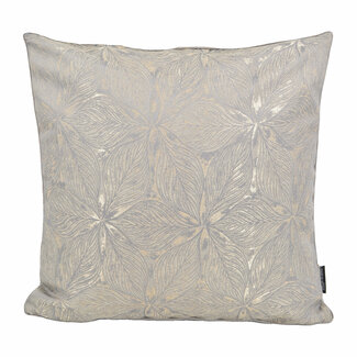 Gek op kussens! Sierkussen Velvet Grey Flower | 45 x 45 cm | Velvet/Polyester