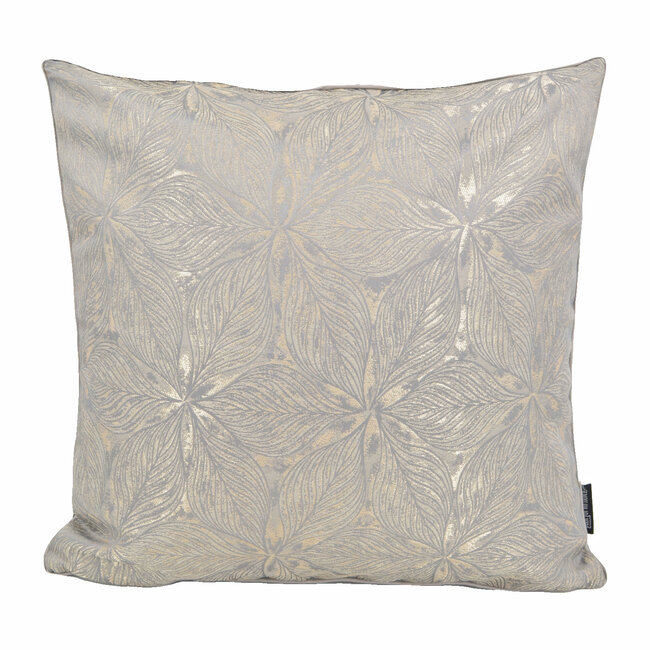 Sierkussen Velvet Grey Flower | 45 x 45 cm | Velvet/Polyester