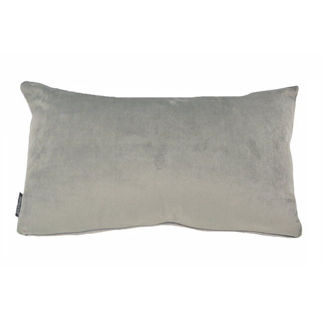 Sierkussen Velvet Grey Flower | 30 x 50 cm | Velvet/Polyester